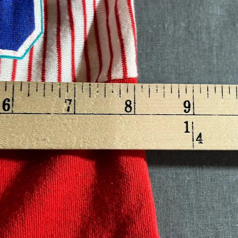 Vintage Health-Tex Romper‎ Baby Size 6 Months Red Striped Short Sleeves USA